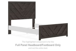 Signature Design by Ashley® B3789-55 Prendonea - Full Panel Headboard/Footboard - Charcoal