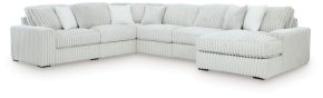 Signature Design by Ashley® 25903S22 Stupendous - 6-Piece Sectional With RAF Corner Chaise - Alloy