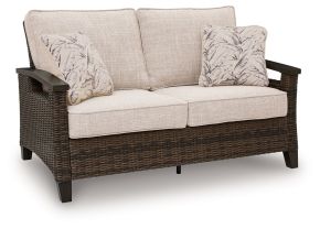 Ashley Furniture PCP760-835 Monterey Point - Loveseat With Cushion - Dark Brown