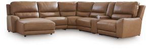 Ashley Furniture PCU62606S19 Ashley Furniture PCU62606S19 DeepWakes - 6-Piece Power Reclining Sectional With LAF Press Back Power Chaise - Caramel