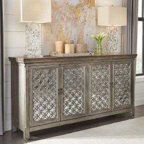 Liberty Furniture 2012-AC7236 Westridge - 4 Door Accent Cabinet - Light Brown