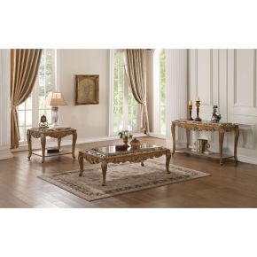 ACME 80690 Orianne - Coffee Table - Mirrored & Antique Gold