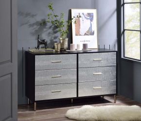 ACME AC00961 Myles - Dresser - Black, Silver & Gold