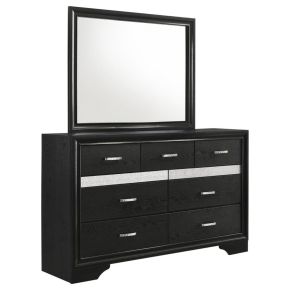 CoasterEveryday 206363M Miranda - 7-Drawer Dresser With Mirror - Black