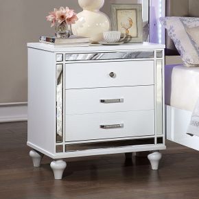 Furniture of America CM7977WH-N Brachium - Nightstand - White
