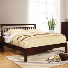 Furniture of America CM7923EX-CK-BED Corry - California King Bed - Dark Walnut