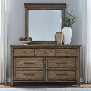 Liberty Furniture 930-BR-DM Carolina Park - Dresser & Mirror - Brown