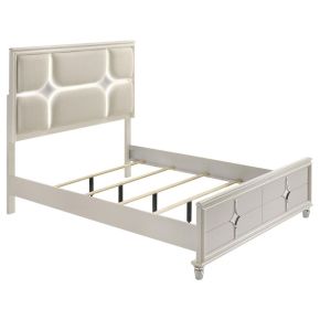 Coaster Fine Furniture 224951QB2 Olivia - Queen Footboard & Slats, Box 2 of 3 - Pearl White