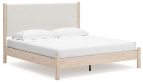 Signature Design by Ashley® B2615B7 Cadmori - King Upholstered Panel Bed - Two-tone
