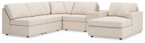 Signature Design by Ashley® 92103S22 Modmax - 6-Piece Sectional With Raf Corner Chaise And Storage Console - Oyster