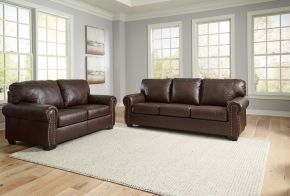Signature Design by Ashley® 52107/38/35 Colleton - Dark Brown - 2 Pc. - Sofa, Loveseat