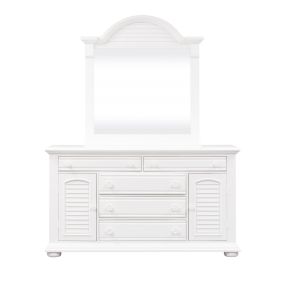 Liberty Furniture 607-BR-DM Summer House - Dresser & Mirror - White
