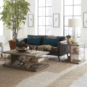 Liberty Furniture 421-OT-3PCS City Scape - 3 Piece Table Set - Burnished Beige