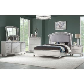 ACME 21800Q Maverick - Queen Bed - Fabric & Platinum