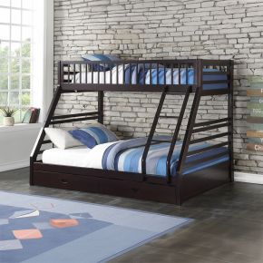 ACME 37425 ACME 37425 Jason - Twin Long/Queen Bunk Bed With Storage - Espresso