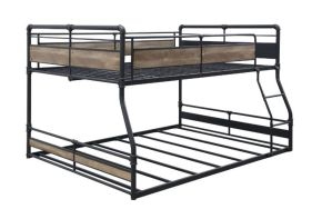 ACME 38320 Cordelia - Bunk Bed - Antique Oak, Sandy Black & Dark Bronze Hand-Brushed Finish