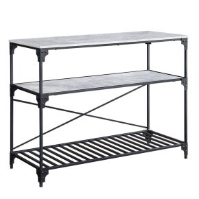 ACME AC00272 Jakob - Kitchen Cart - Black & Concrete Finish