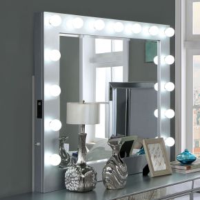 Furniture of America CM7417SV-M Belladonna - Mirror With USB, Power Light - Silver