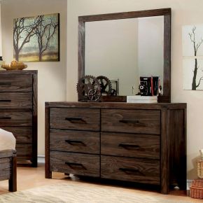 Furniture of America CM7382D Rexburg - Dresser - Wire - Brushed Rustic Brown