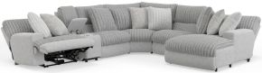 Catnapper 619/34/36/38/39/33-18 Catnapper 619/34/36/38/39/33-18 Abraxas - 6 Piece Power Reclining Sectional With Lay-Back Chaise And 1 Lay-Flat Reclining Seat (RSF Chaise) - Moonstruck
