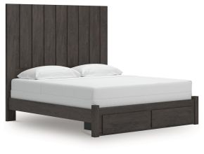 Signature Design by Ashley® PCB3370B9 Fraluna - King Panel Storage Bed - Charcoal