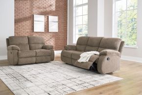 Signature Design by Ashley® 66504/88/86 Scranto - Oak - 2 Pc. - Reclining Sofa, Reclining Loveseat