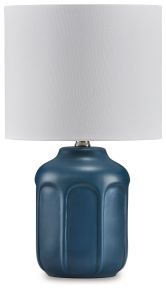 Signature Design by Ashley® L180214 Gierburg - Teal - Ceramic Table Lamp