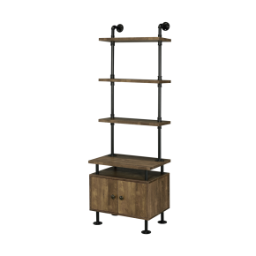 ACME LV00141 Ensata II - Side Pier - Rustic Oak & Black Finish