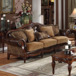 ACME 05495 Dreena - Sofa (With 5 Pillows) - Dark Brown - 93"