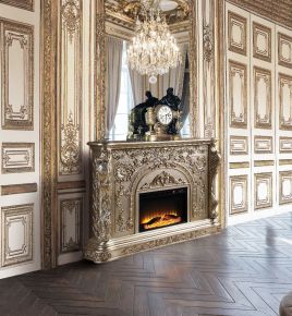 ACME AC01618 Danae - Fireplace - Antique Silver