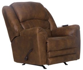 Catnapper 41072-1176/59-1276/59 Hayden - Chaise Rocker Recliner With Heat / Massage & Oversize Xtra Comfort Footrest - Auburn