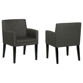 Coaster Fine Furniture 106252 Catherine - Upholstered Dining Arm Chair (Set of 2) - Gray