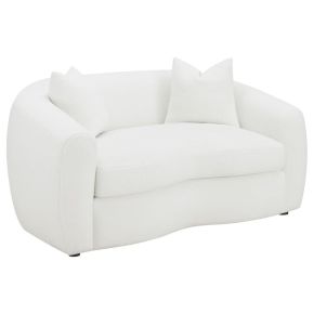CoasterElevations 509872 Isabella - Faux Sheepskin Upholstered Loveseat Natural - Ivory