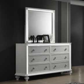 New Classic 00-1583-DM New Classic 00-1583-DM Stardust  - Dresser & Mirror - White