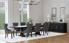 Coaster Fine Furniture 115531-S9G Florence - 9 Piece Extension Dining Table Set - Gray
