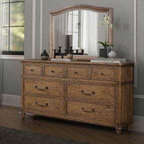 Liberty Furniture 336-BR-DM Harrison Heights - Dresser & Mirror - Sienna