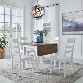 Liberty Furniture 617-CD-5DLS Liberty Furniture 617-CD-5DLS Landale - 5 Piece Drop Leaf Set - Chestnut & White