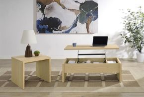 Coaster Fine Furniture 706348-S2 Canoga - 2 Piece Lift Top Cocktail Coffee Table Set - Light Oak