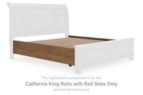 Signature Design by Ashley® PCB779-95 Feddinger - California King Rails With Roll Slats - Medium Brown