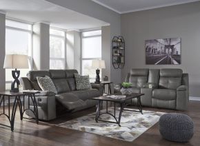 Signature Design by Ashley® 86705/88/94 Jesolo - Dark Gray - 2 Pc. - Reclining Sofa, Loveseat