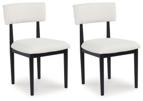Signature Design by Ashley® D429-02 Xandrum - White / Black - Dining Upholstered Side Chair (Set of 2)