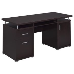 CoasterEveryday 800107 Tracy - 2-Drawer Office Computer Desk - Cappuccino