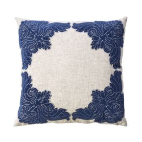 Furniture of America PL8009-2PK Beth - Pillow (Set of 2) - Beige / Indigo