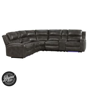 Intercon SE-SC-SECSET-SLT-6PC Silhouette - Dual-Power Sectional Set - Bolero Slate