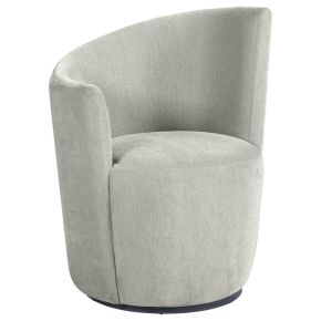Coaster Fine Furniture 907527 Nueva - Upholstered Swivel Chair Curved Backrest - Dove Gray