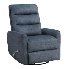 New Classic U2518-14-FBL New Classic U2518-14-FBL Takami - Swivel Recliner - Blue Poly