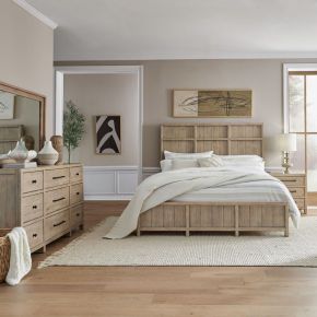 Liberty Furniture 780-BR-KPBDMN Liberty Furniture 780-BR-KPBDMN Proximity Place - 4 Piece Bedroom Set (King Panel Bed, Dresser & Mirror, Night Stand) - Barley Buff