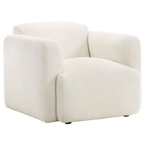 Coaster Fine Furniture 509813 Dorset - Fabric Upholstered Round Track Arm Accent Chair - White