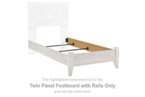 Signature Design by Ashley® B181-52 Paxberry - Twin Panel Footboard w/Rails - Whitewash