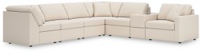 Ashley Furniture 92103S32 Ashley Furniture 92103S32 Modmax - 7-Piece Sectional With Storage Console And Raf Corner Chair - Oyster
